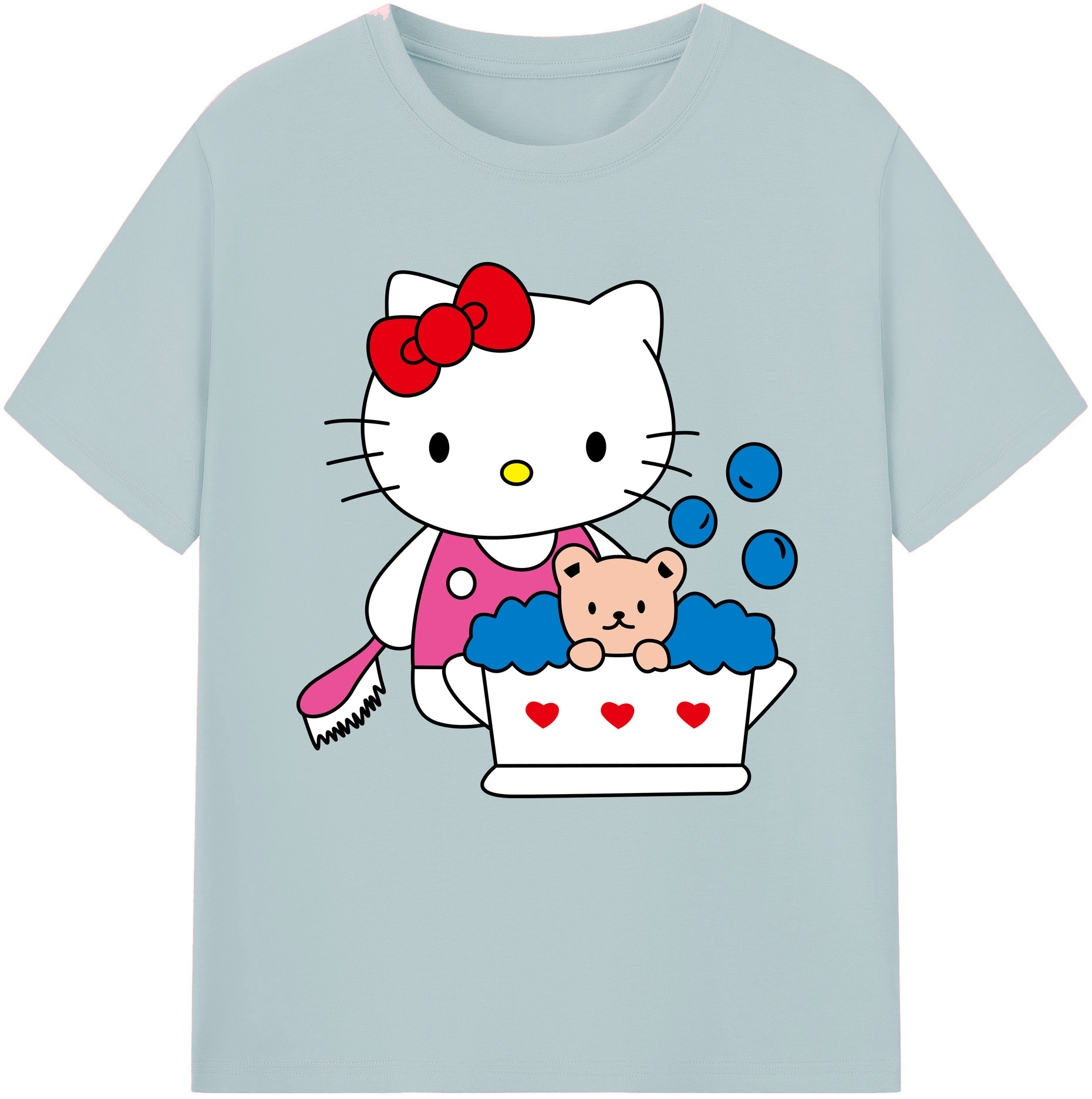 （画像用） Hello Kitty ハローキティ 綿100％半袖Tシャツ（フロントプリント）